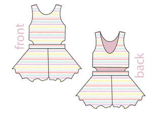 Easter Stripes Kids Playsuit