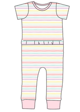 Load image into Gallery viewer, Easter Stripes Bennett Pants and Shorts Length T-Shirt Romper