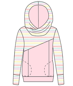 Easter Stripes Ladies Hoodie