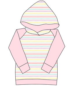 Easter Stripes Ladies Hoodie