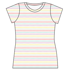 Easter Stripes Ladies' Basic Tee