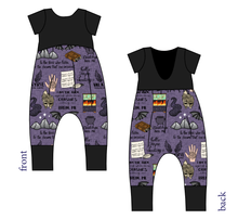 Load image into Gallery viewer, Night Court Low Back Romper and Bubble Romper