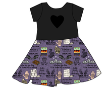 Load image into Gallery viewer, Night Court Molly Heart Back Twirly Dress
