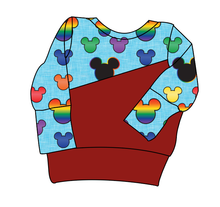 Load image into Gallery viewer, Rainbow Mouse Ears Grow With Me Hoodie (or Crewneck)