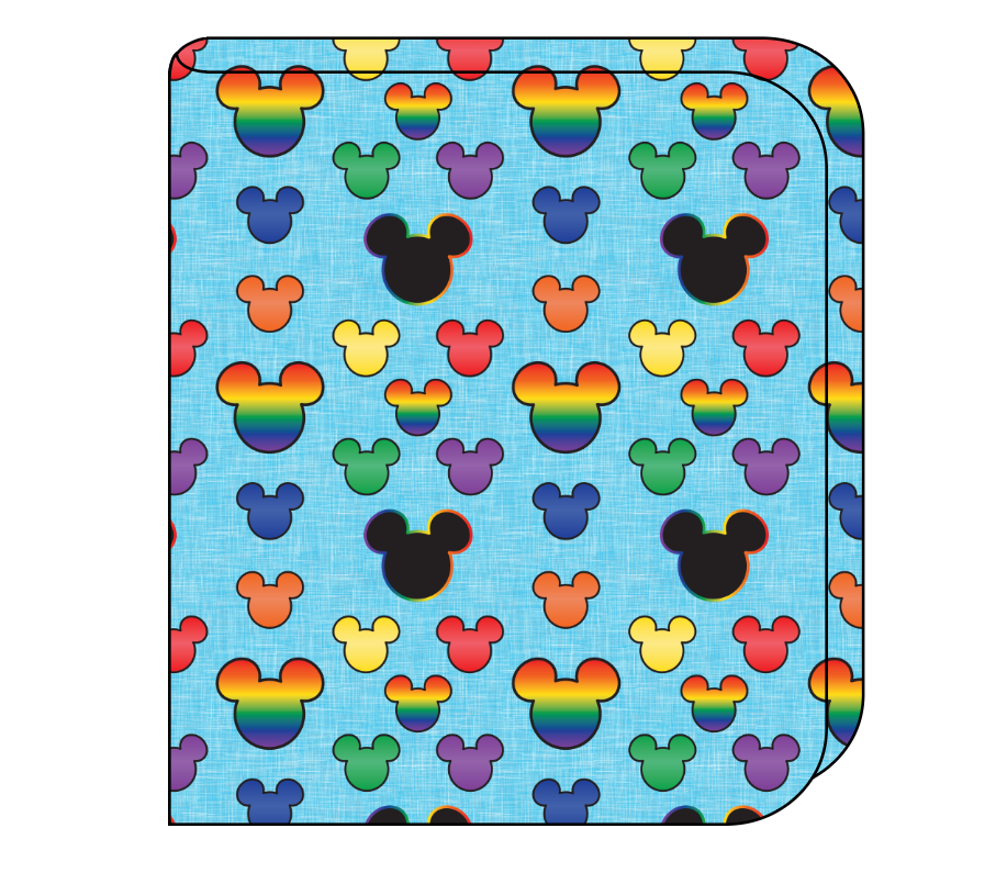 Rainbow Mouse Ears Swaddle Blanket