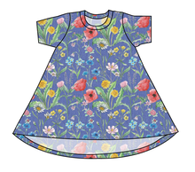 Load image into Gallery viewer, Pressed Flowers Basic T-Shirt Dress