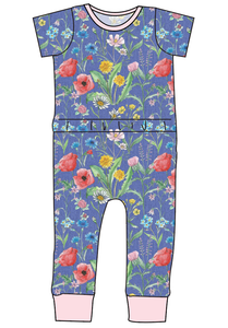 Pressed Flowers Bennett Pants and Shorts Length T-Shirt Romper