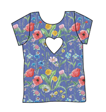 Load image into Gallery viewer, Pressed Flowers Cambria Heart Back Tee