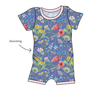 Pressed Flowers Grow With Me Pants And Shorts Romper