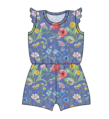 Pressed Flowers Ivy Summer Romper