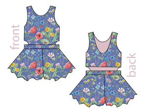 Pressed Flowers Kids Playsuit