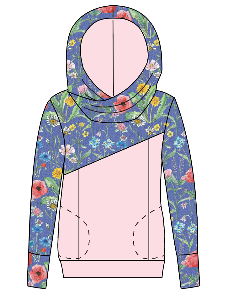 Pressed Flowers Ladies Hoodie