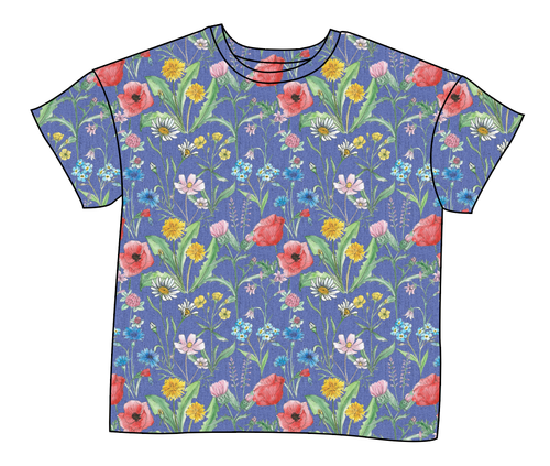 Pressed Flowers Ladies' Oversized Tee