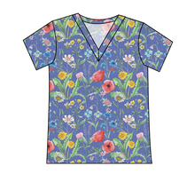 Load image into Gallery viewer, Pressed Flowers Ladies&#39; Slouchy V-Neck Tee