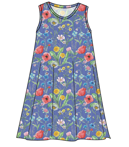 Pressed Flowers Ladies' Swing Dress