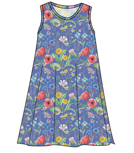 Pressed Flowers Ladies' Swing Dress