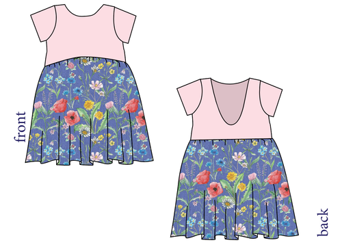 Pressed Flowers Low Back Dress