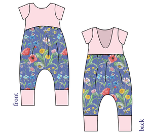 Pressed Flowers Low Back Romper and Bubble Romper