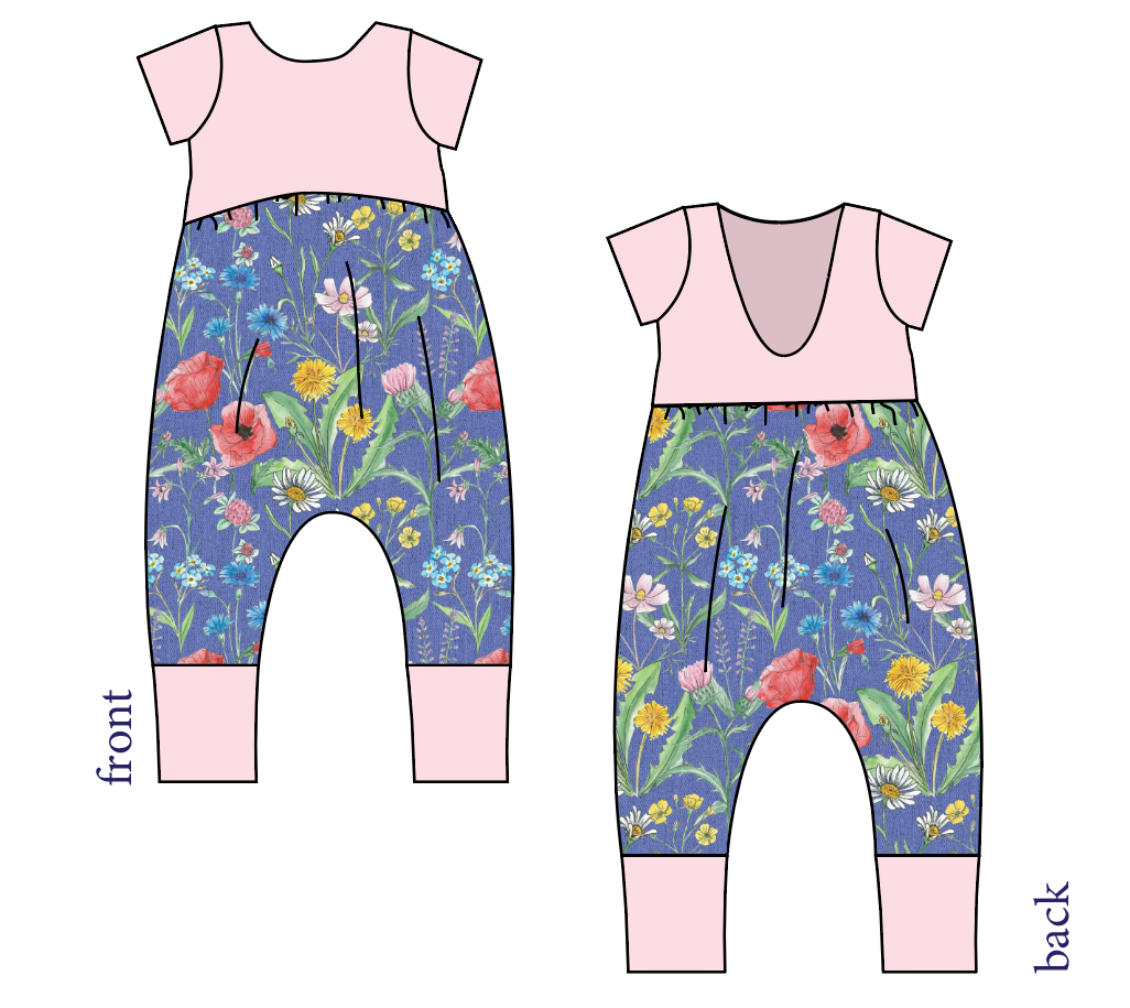 Pressed Flowers Low Back Romper and Bubble Romper