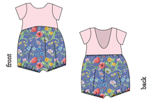 Load image into Gallery viewer, Pressed Flowers Low Back Romper and Bubble Romper