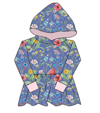 Load image into Gallery viewer, Pressed Flowers Peplum Hoodie (or Crewneck)