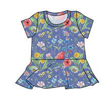 Load image into Gallery viewer, Pressed Flowers Peplum Top