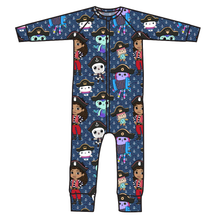 Load image into Gallery viewer, Ahoy Kitties Swim One Piece Rashguard Suit