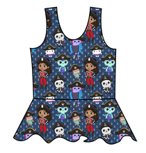 Load image into Gallery viewer, Ahoy Kitties Swim Peplum Swim Top