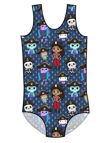 Ahoy Kitties Swim Basic One Piece Swim Suit