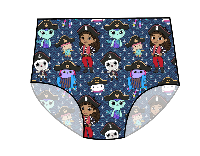 Ahoy Kitties Swim High Waisted Swim Bottoms