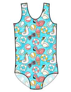 Cupcake Pool Swim Basic One Piece Swim Suit