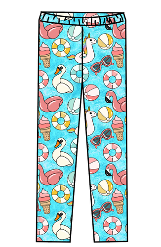 Cupcake Pool Swim Swim Leggings