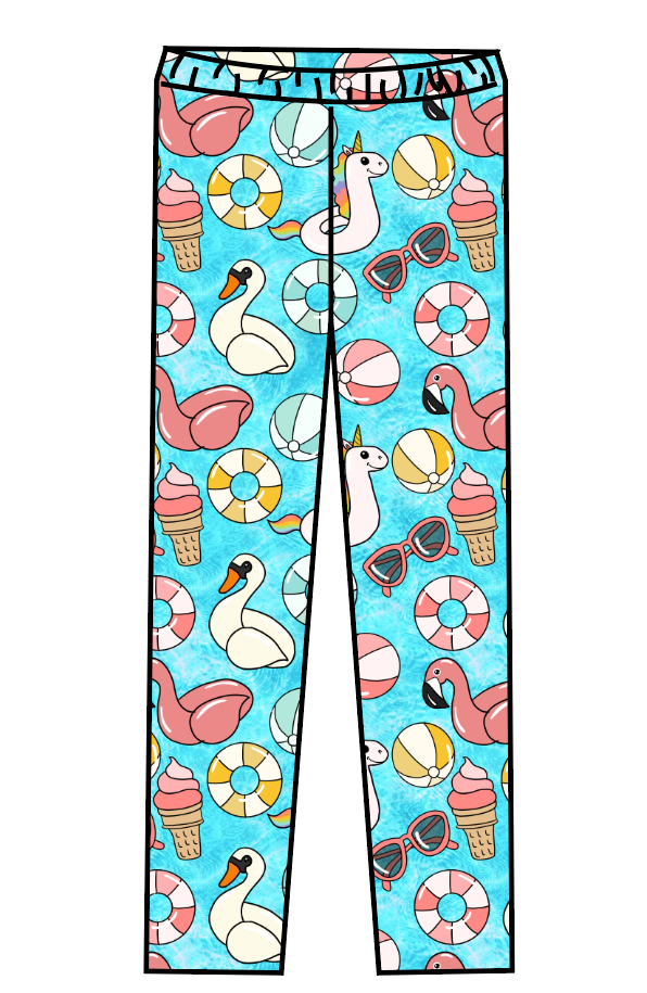 Cupcake Pool Swim Swim Leggings