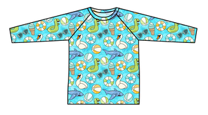 Rad Pool Swim Rash Guard Top