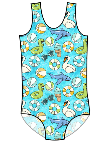 Rad Pool Swim Basic One Piece Swim Suit