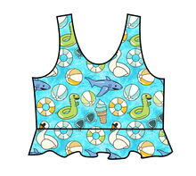 Load image into Gallery viewer, Rad Pool Swim Peplum Swim Top