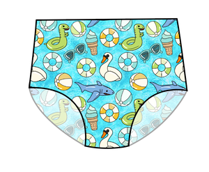 Rad Pool Swim High Waisted Swim Bottoms