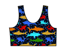 Load image into Gallery viewer, Bright Sharks Swim Basic Swim Top