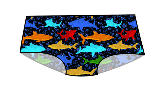 Bright Sharks Swim Basic Swim Bottoms