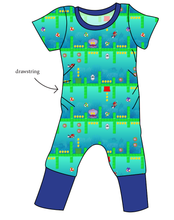 Load image into Gallery viewer, Underwater Coin Collector Grow With Me Pants And Shorts Romper