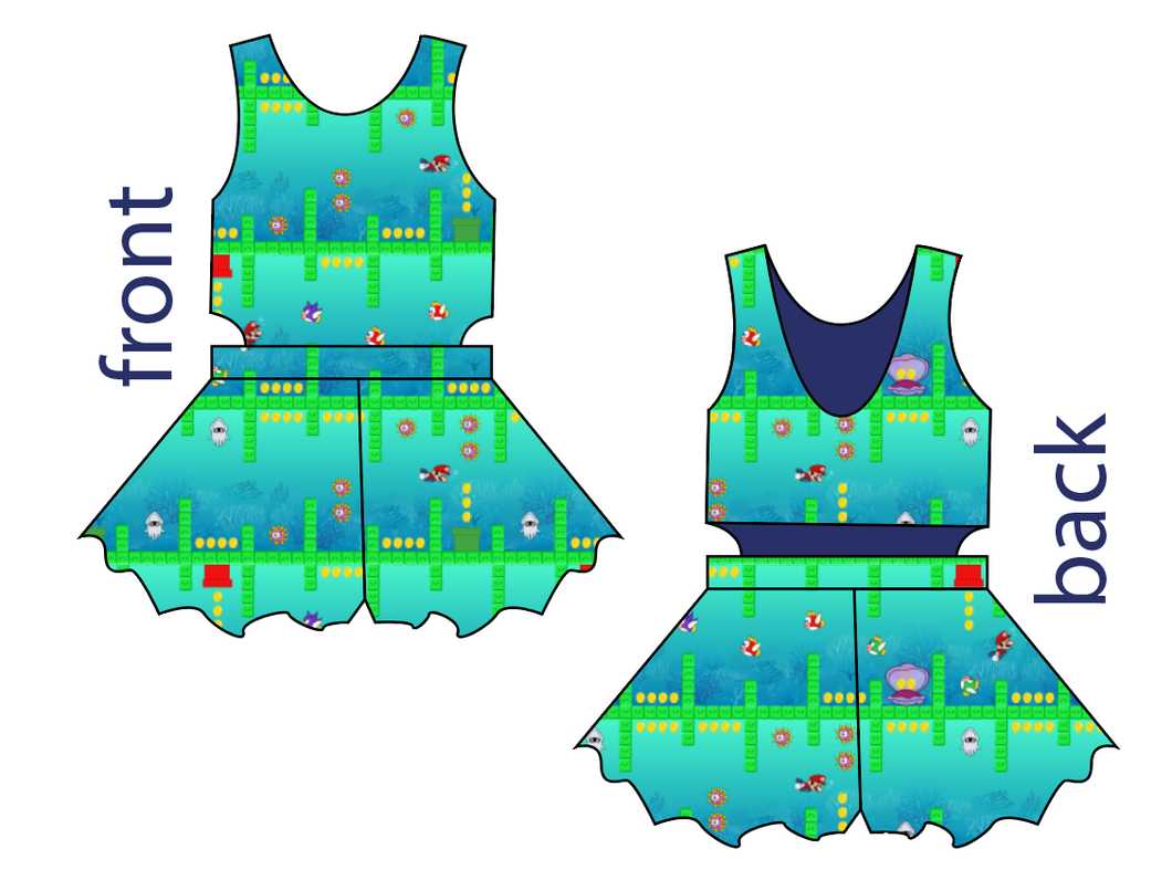 Underwater Coin Collector Kids Playsuit