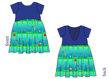 Load image into Gallery viewer, Underwater Coin Collector Low Back Dress