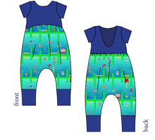 Load image into Gallery viewer, Underwater Coin Collector Low Back Romper and Bubble Romper