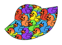 Load image into Gallery viewer, Rainbow Ducks Sun Hat: Little Golden Sun Collab