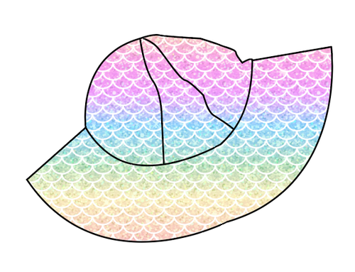 Pastel Scales Sun Hat: Little Golden Sun Collab