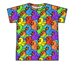 Rainbow Ducks Swim Rash Guard Top