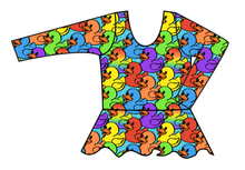 Load image into Gallery viewer, Rainbow Ducks Swim Peplum Swim Top