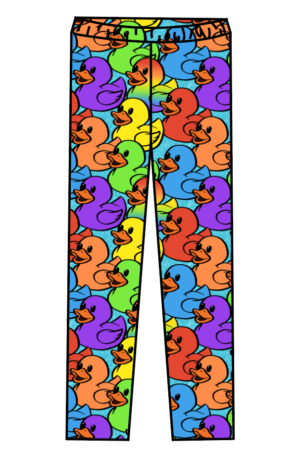 Rainbow Ducks Swim Swim Leggings