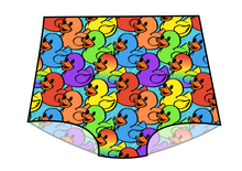 Load image into Gallery viewer, Rainbow Ducks Swim Ladies&#39; High Waisted Bikini Bottoms