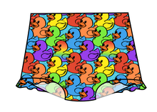 Load image into Gallery viewer, Rainbow Ducks Swim High Waisted Swim Bottoms